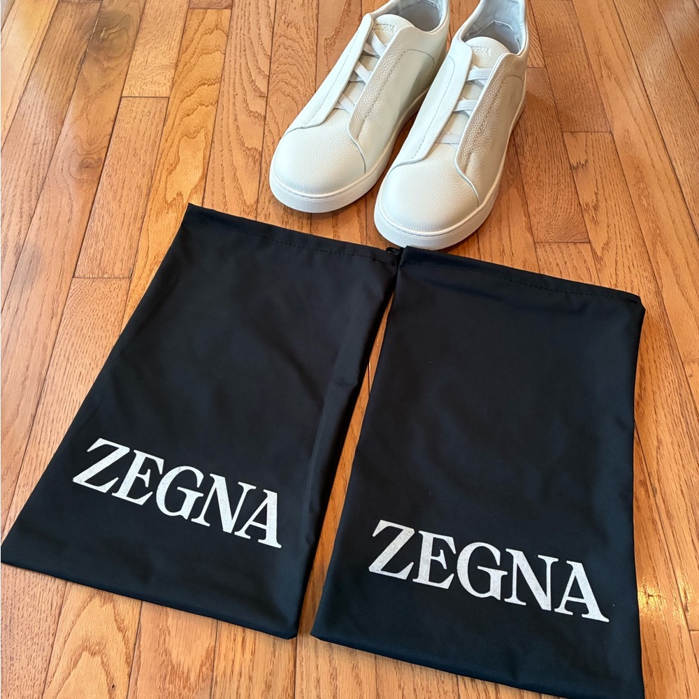 Zegna Men's Triple Stitch™ Full-Grain Deerskin Slip-On Sneakers